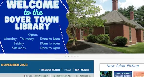 dover town library new website